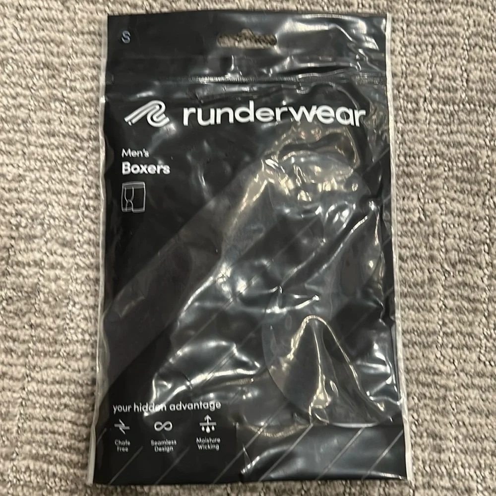 Runderwear Men's Running Boxer - Black S